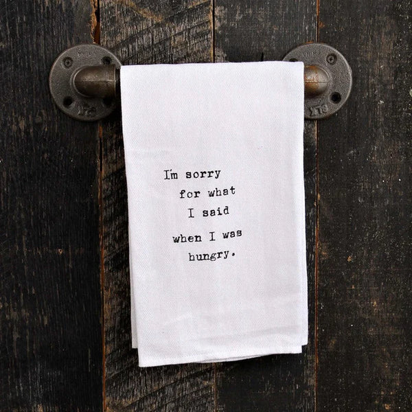 "When I was Hungry" Tea Towel