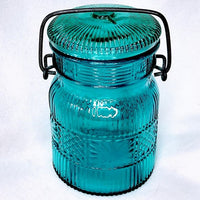 Teal Avon Jar