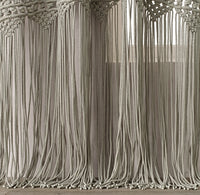 Grey & White Macrame Wall Hanging/Curtain